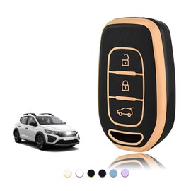 TOOMUME Key Case TPU Car Key Case Fits Renault Twingo Kangoo Clio Symbol Kwid Dacia Logan Sandero Stepway Duster Dokker, Key Cover Protection Key Shell - Smart Key