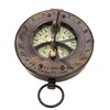 Nautical Maritime Brass Sundial Compass Side Lock Antique Pocket Navigation