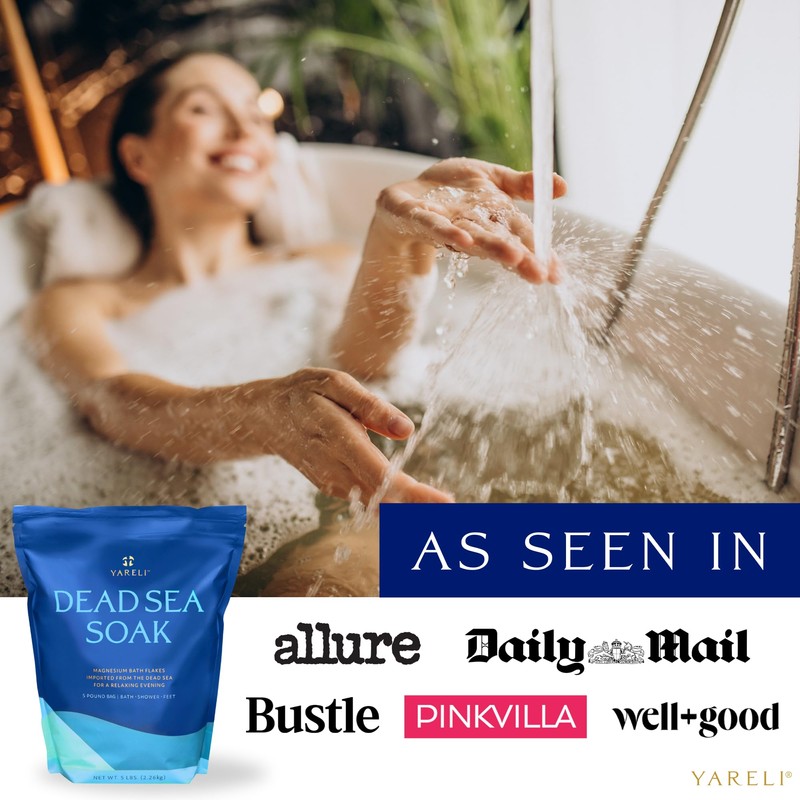 Yareli Magnesium Flakes, 15lb, Dead Sea Bath & Foot Soak,