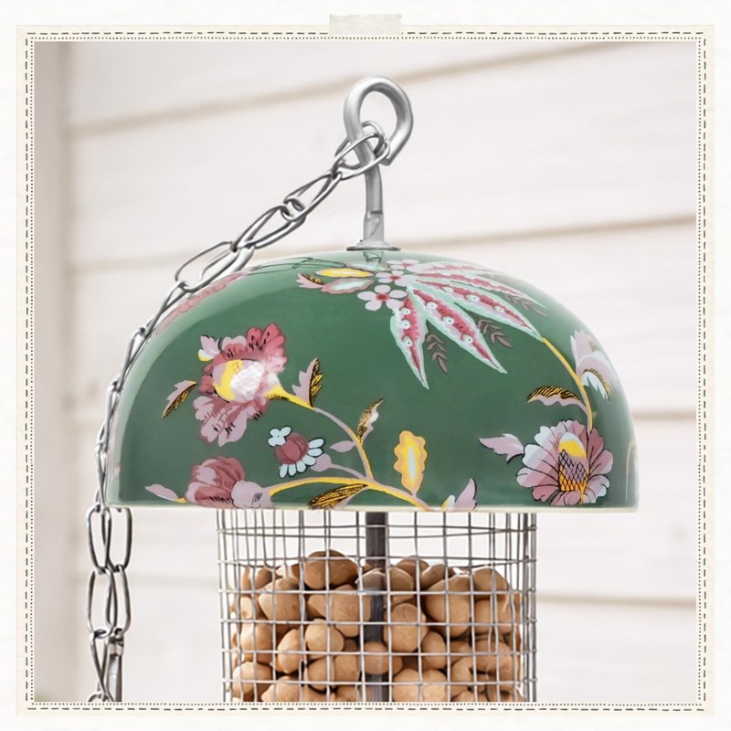 Cath Kidston Hanging Peanut Bird Feeder with Chain, Weather-Resistant Iron