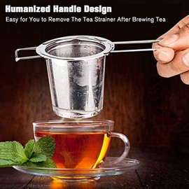 Infusor de té de malla de acero inoxidable, puede filtrar té roto, café y otras partículas pequeñas