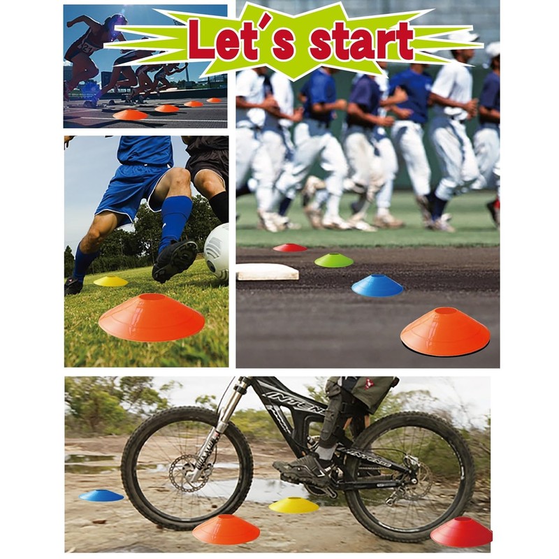 SPEEDMARK Marker Cones Set, Training Cones, Soccer Futsal, Orange with