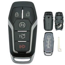 Replacement Key Fob Shell Case Fits for Ford Mustang Fusion Edge Explorer F150 F250 F350 Lincoln MKZ MKX MKC 2014 2015 2016 2017 Keyless Entry Remote Control Pad Cover M3N-A2C31243300 (Ford-a)