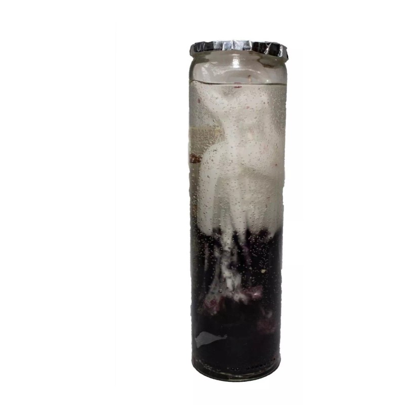 CEB 4 Veladoras Santa Muerte Reversible De Gel Preparadas