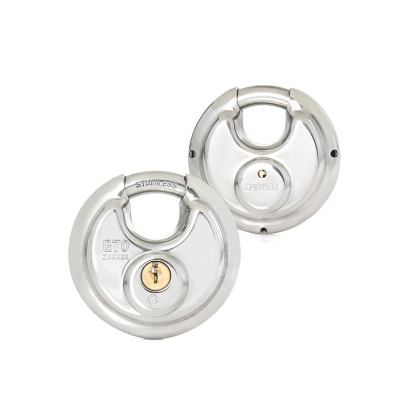 Zarker G70 Heavy Duty Stainless Steel Keyed Discus Padlock –