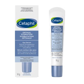 Cetaphil Optimal Hydration Eye Serum For Wrinkles, Dark Circles and Puffiness – Dry, Dehydrated and Sensitive Skin – 48 Hour Hydration – for with Hyaluronic Acid, Vitamin E & Vitamin B5 – Dermatologist Recommended, 14g