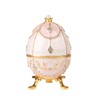 QIFU Hand Painted Easter Egg Figurine Trinket Box Hinged, Unique
