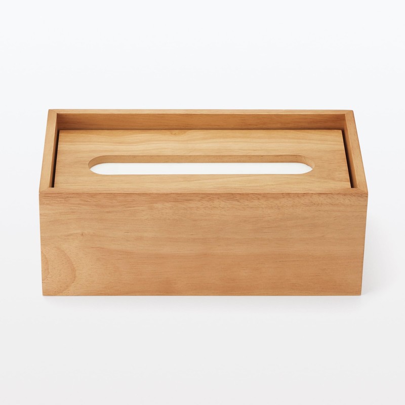 Mujin Ryohin Wooden Tissue Box Internal Dimensions: Width 24.5 ×