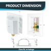 1-Pack Seelink Pre-Assembled Ice Maker Outlet Box, 1/2" MIP Sweat