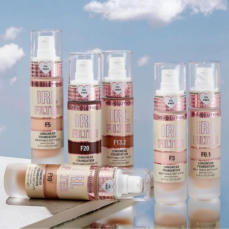 Makeup Revolution, IRL Filter Longwear Foundation, Medium to Full Coverage,