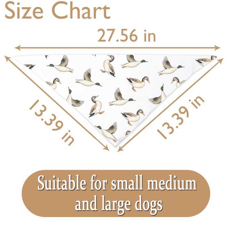 CENWA 1 Piece Mallard Flying Duck Dog Bandana Flying Ducks