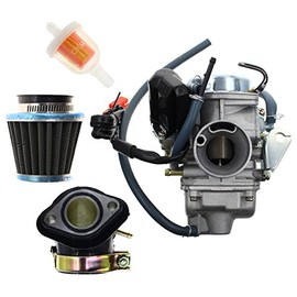 Carbhub GY6 150cc Carburetor GY6 24mm Carb for Kazuma Taotao Roketa SunL Baja Eagle Chinese Go Kart Carb with Air Filter Carb for 150cc Scooter Carburetor ATV 150cc Carburetor TaoTao 150cc Carburetor