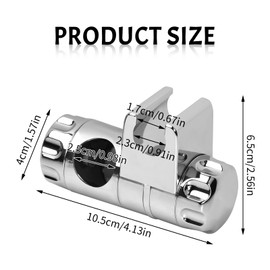 Universal Hand Shower Holder, Shower Head Holder, Shower Holder, Adjustable Shower Holder, ABS Grade Plastic, Chrome-Plated, Suitable for 25 mm Shower Rods