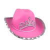 Rhode Island Novelty Child Pink Cowboy Hat with Blinking Tiara