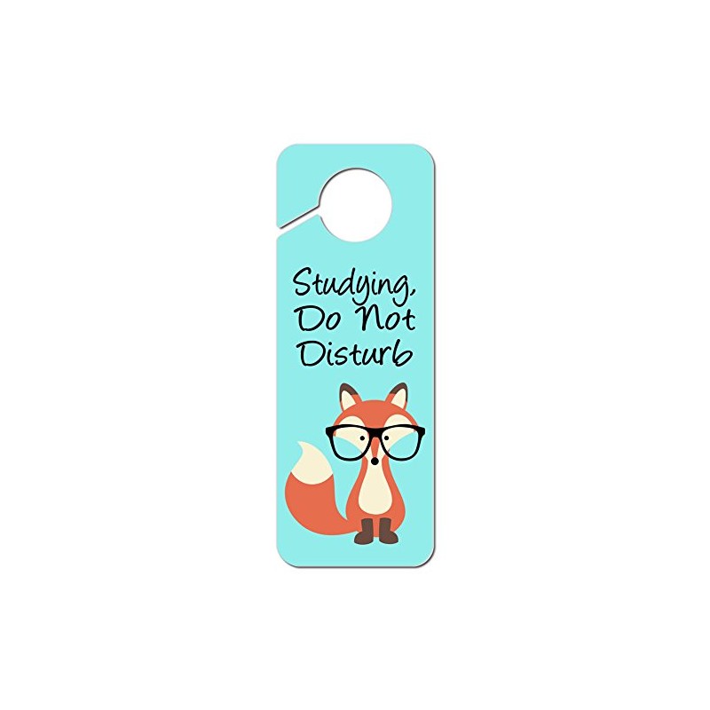 GRAPHICS & MORE Studying Do Not Disturb Fox with Glasses