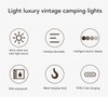 Retro LED Camping Lantern Portable Multifunctional Rechargeable Tent Light for
