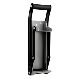 Restaurantware Met Lux Soda Can Crusher For 12/16 Ounce Cans 1 Wall Mountable Plastic Bottle Crusher - Rotatable Cushion Grip Handle Heavy-Duty Gray Steel Can Smasher Built-In Bottle Opener