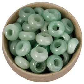 Nupuyai Pack of 20 Dread Beads for Threading Large Hole Balls Spacer Beads Jewellery DIY Crafts 6 mm