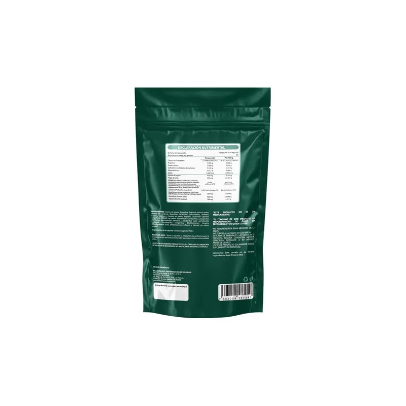 Wellthy Enzimas Digestivas 180 Cápsulas Sabor Sin Sabor