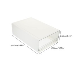 Operitacx Collapsible Stackable Storage Box Drawer Box for Office Supply Lightweight and Sturdy White 3-layer