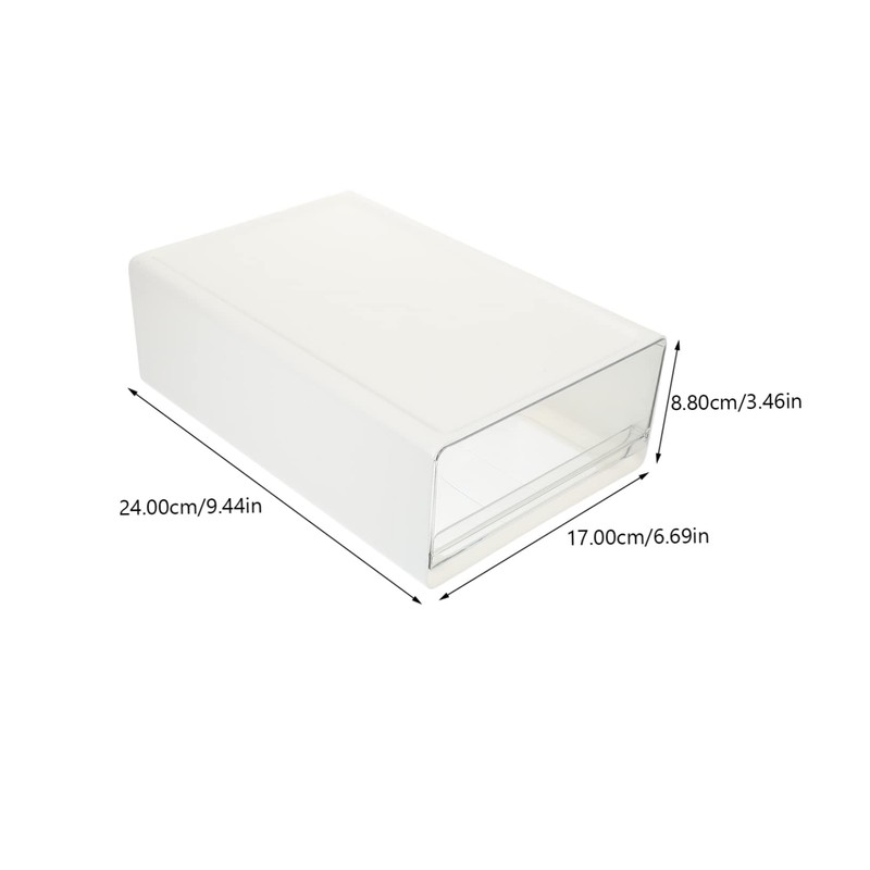 Operitacx Collapsible Stackable Storage Box Drawer Box for Office Supply