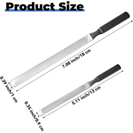 Dimeho 2 Pcs Toe Nail Files for Thick Nails, Professional 1 short + 1 long, Black