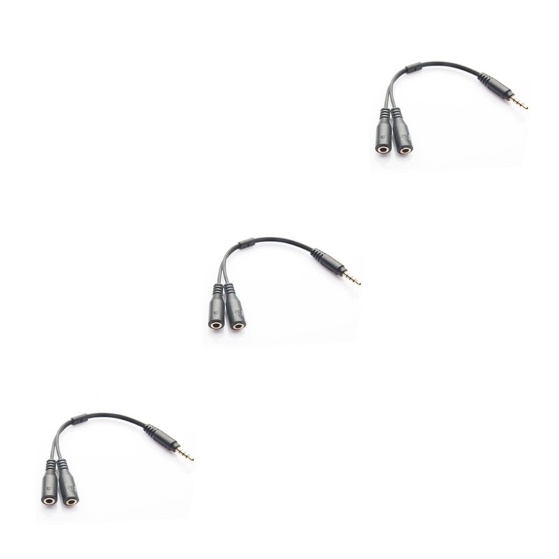 Gatuida 3pcs Headset Splitter Adapter Position to and Microphone Ports