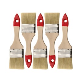 M7 Series 30 Flat Brush Set 2 Inch (Approx. 50 mm) Paint Brush with Synthetic Light Bristles, Paint Brush with Natural Wood, Flat Brush with Steel Ferrule
