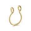 0.8 * 10MM Thin Septum Fake Nose Clip Ring Stud