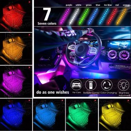CHUSYYRAY RGB LED Glow Car Interior Lamp Under Dash Footwell Seats For Car Inside Lighting