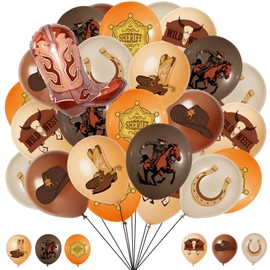 Cowboy Balloons Western Balloons: 49Pcs Globos Vaqueros Cowboy Party Decorations Western Themed Party Decorations