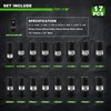 TecoTek 3/4" Drive Deep 6-Point Impact Socket Set, 17-Piece Jumbo