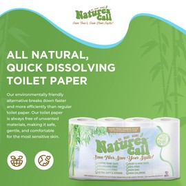 RVs, Boats & Home 100% Bamboo Toilet Paper by Nature's Call - 2-Ply, Soft, Strong, Tank Safe & Quick Dissolve Camper Toilet Tissue - Marine, Camping & Travel Toilet Paper - FSC Certified (8 Rolls)