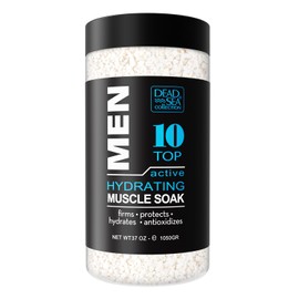 Dead Sea Collection Bath Salts for Men - Muscle Recovery Bath Soak - TOP 10 Active Mens Pure Dead Sea Salt for Soothing and Relaxing - 37 Oz