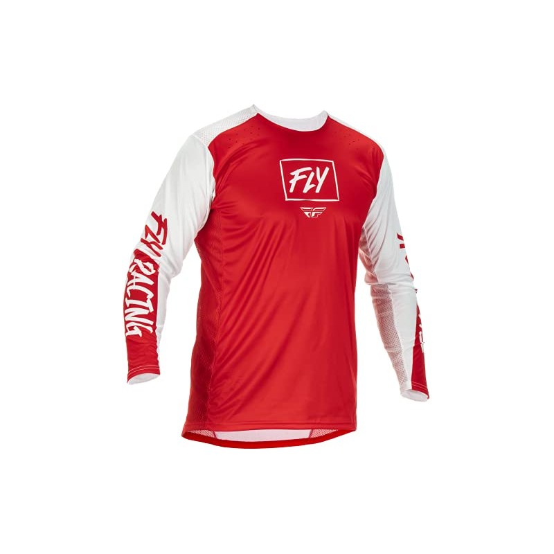 Fly Racing 2022 Adult Lite Jersey (Red/White, Large)