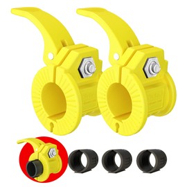 ZY-HUAN Barbell Clamps, Adjustable Size Dumbbell Clasp, 30 mm, 28 mm, 25 mm, 23 mm, Quick Release Weight Clips, Quick Release Barbell Bar for Crossfit, Weightlifting, Professional Training (Yellow)