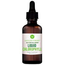 Antler Farms – 100% Natural 12,000 mg Liquid Chlorophyll Drops, Concentrated Extract 2-8X Stronger, 60 Servings, 2 oz - Immune Support, Energy Booster, Detox, Fresh Mint Flavor