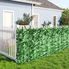 Houssity 50 x 118 inch Artificial Ivy Leaves Privacy Fence Screen Hedge for Balcony Wall Patio Yard Garden