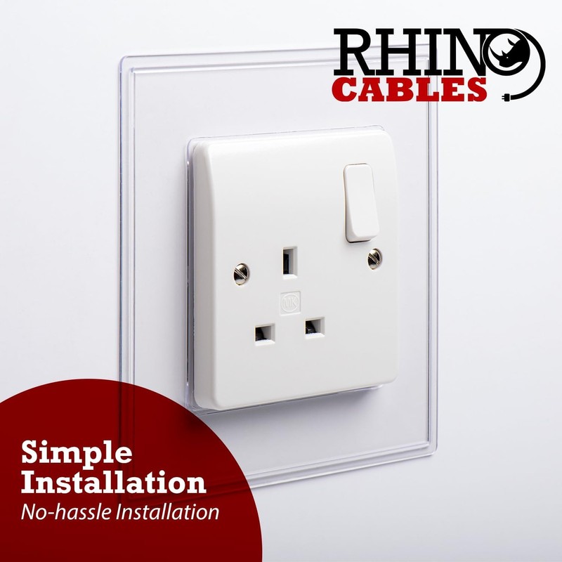 rhinocables Finger Plate Surround for Single Light Switch faceplate or