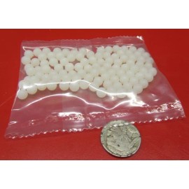 Molded Nylon 6/6 Natural Molded Balls, 1/4" (.250") Dia, 200 Pc