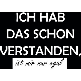 Turnbeutelliebe® Gym Bag with Saying – Modern – Funny – Women – Men – Children – Cotton Black – Sports Bag – Backpack – Fabric Bag – Approx. 12 Litres – 37 x 46 cm, Ich Hab das Schon Verstanden