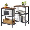 VECELO Tall End Side Tables, 30" Height Nightstand with 3-Tier