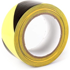 Black & Yellow Floor Marking Tape 48mm x 33m – Heavy Duty LDPE Hazard Lane Tape for High Visibility & Safety Marking | Anti-Slip & Durable