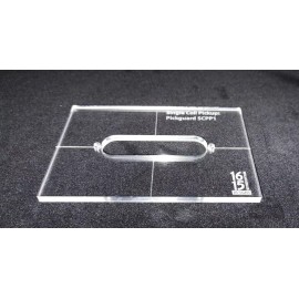 1615 Designs Acrylic Single Coil Pickup Routing Template for Strat Body or Pickguard - 1615 - Pickguard