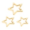 TIESOME 3 PCS Star Carabiner, Star Shaped Stainless Steel Keychain