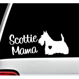 Scottie Mama Scottish Terrier Decal Sticker for Car Window 8 Inch BG 191