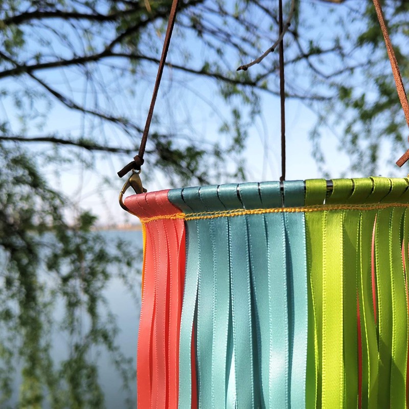 Satin Ribbon Windsock Streamer, Outdoor Decorations for Your Patio, Garden,