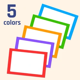 250 Pack - Coloured Labels Stickers Name Tags, 7.5 x 5 cm, 5 Colours