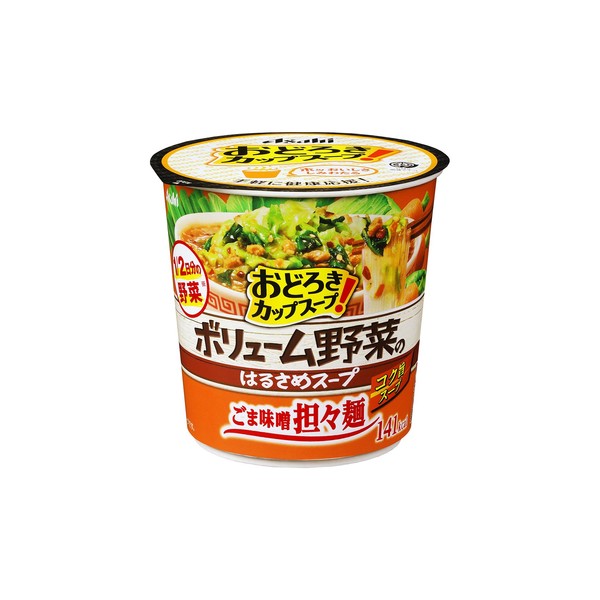 Asahi Group Food Odoroki Vegetables, Volume Vegetable Rusame Soup, Sesame Miso Tantan Noodles, 1.3 oz (37.8 g) x 6 Packs