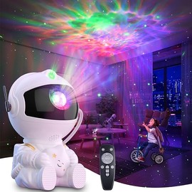 Astronaut Galaxy Star Projector, Starry Night Light with Nebula, USB Powered 360° Adjustable Spaceman Light Projector, for Children and Adults